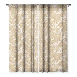 Evamatise Big Cats And Palm Trees Jungle Single Panel Sheer Window Curtain - Deny Designs -Home Shop GUEST aff8c2e5 6481 40ee b59e d313a982bdf1