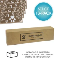 Sussexhome Paw Collection Non-Slip Carpet Stair Treads For Wooden Steps, 9" X 28" , Pack Of 4/7/10/13/15 -Home Shop GUEST b2376f35 746c 4e64 a9f6 576534ccb8e6