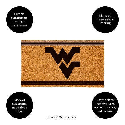 Evergreen West Virginia University Logo Turf Mat, Brown- 28 X 16 Inches Indoor Outdoor Doormat 5 Evergreen West Virginia University Logo Turf Mat, Brown- 28 X 16 Inches Indoor Outdoor Doormat - Image 3