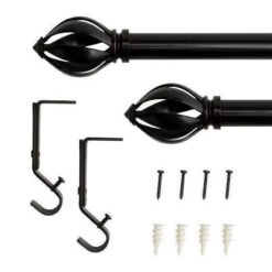 Decorative Drapery Single Rod Set With Acron Cage Finials Oil Rubbed Bronze - Lumi Home Furnishings 10 Decorative Drapery Single Rod Set With Acron Cage Finials Oil Rubbed Bronze - Lumi Home Furnishings -Home Shop GUEST b2c80ef7 24c0 4143 b984 3ceca9f1d229