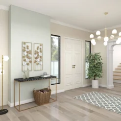 Metal Leaf Tall CutOut Wall Decor With Gold Frame Set Of 2 Gold - Olivia & May -Home Shop GUEST b2cf73a2 3b29 4b42 bd46 3bd8ccd40928