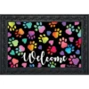 Rainbow Pawprints Doormat Welcome 30" X 18" Briarwood Lane -Home Shop GUEST b497be5e 3761 41fe 9dcb 05362415b736