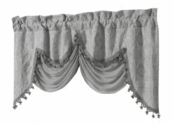 Kate Aurora Georgina Ultra Luxurious Raised Jacquard And Fringed Trimmed Austrian Window Valance -Home Shop GUEST b6269e02 57dd 4564 b8e6 3f770f411c64