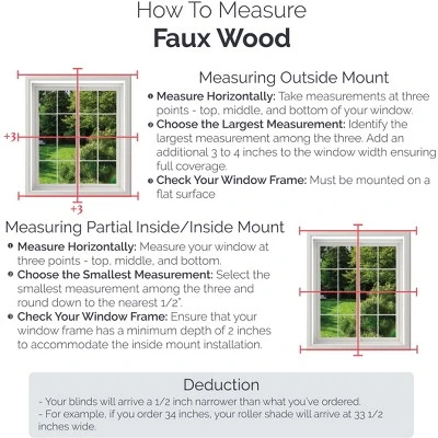 Linen Avenue Cordless Faux Wood Blind, Flush Inside Mount(No Valance Return) 8 Linen Avenue Cordless Faux Wood Blind, Flush Inside Mount(No Valance Return) - Image 6