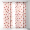Emanuela Carratoni Strawberries On Pink Single Panel Sheer Window Curtain - Deny Designs -Home Shop GUEST b6622093 c386 411e adbc 54d9a844a860
