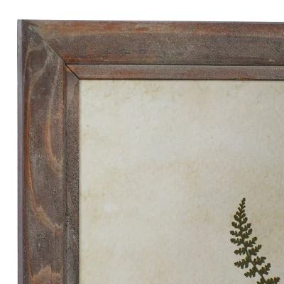 Farmhouse Wood Leaf Framed Wall Art With Brown Frame Set Of 2 Light Brown - Olivia & May 5 Farmhouse Wood Leaf Framed Wall Art With Brown Frame Set Of 2 Light Brown - Olivia & May - Image 3