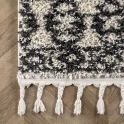 NuLOOM Cassia Moroccan Diamond Shaggy Tassel Area Rug -Home Shop GUEST ba2b25de ec10 42b0 9744 6a334897caf1