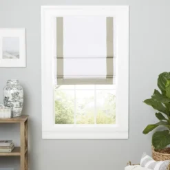 Exclusive Home Frontera 100% Blackout Roman Shade, 23"x64", Natural/Taupe 23 Exclusive Home Frontera 100% Blackout Roman Shade, 23"x64", Natural/Taupe -Home Shop GUEST ba408bbf 6766 43f9 ab6a aa21ac44f7ca