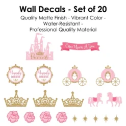 Big Dot Of Happiness Little Princess Crown - Peel And Stick Nursery And Kids Room Vinyl Wall Art Stickers - Wall Decals - Set Of 20 13 Big Dot Of Happiness Little Princess Crown - Peel And Stick Nursery And Kids Room Vinyl Wall Art Stickers - Wall Decals - Set Of 20 -Home Shop GUEST ba8466e7 45d5 43a3 afc1 e32b2d3a2939