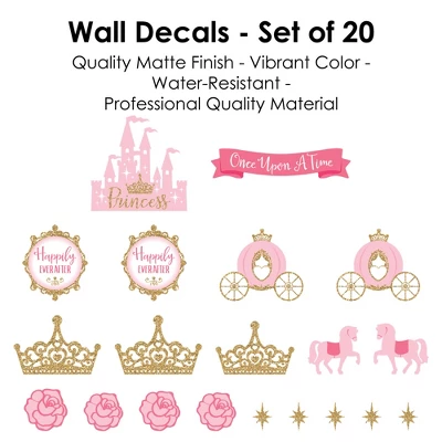 Big Dot Of Happiness Little Princess Crown - Peel And Stick Nursery And Kids Room Vinyl Wall Art Stickers - Wall Decals - Set Of 20 7 Big Dot Of Happiness Little Princess Crown - Peel And Stick Nursery And Kids Room Vinyl Wall Art Stickers - Wall Decals - Set Of 20 - Image 5