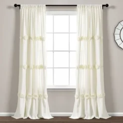 84"x40" Darla Light Filtering Window Curtain Panels - Lush Décor -Home Shop GUEST ba94ba15 3bb4 4d45 989a 8e24330d43f9