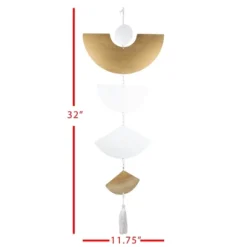 Geo Fan Shapes Wall Hanging Metal & Rope - Foreside Home & Garden -Home Shop GUEST bb3a1cff 93be 4a8d 98fe 256c10e6d5e3