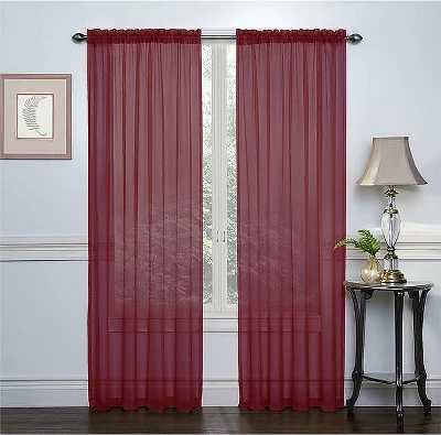 GoodGram 2 Piece Rod Pocket Elegant Sheer Voile Curtain Panels 8 GoodGram 2 Piece Rod Pocket Elegant Sheer Voile Curtain Panels - Image 6