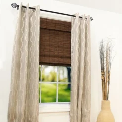 Radiance Brooklyn 41.5-in Cordless Cocoa Bamboo Roman Shade