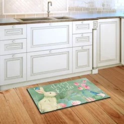 Easter Bunny And Tulips Primitive Doormat Floral 30" X 18" Briarwood Lane -Home Shop GUEST bf969aa6 c116 402c 93ed 14e01cdc56a3