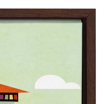 23" X 33" Sylvie Seattle Skyline Framed Canvas Wall Art By Amber Leaders Brown - Kate And Laurel 4 23" X 33" Sylvie Seattle Skyline Framed Canvas Wall Art By Amber Leaders Brown - Kate And Laurel - Image 2