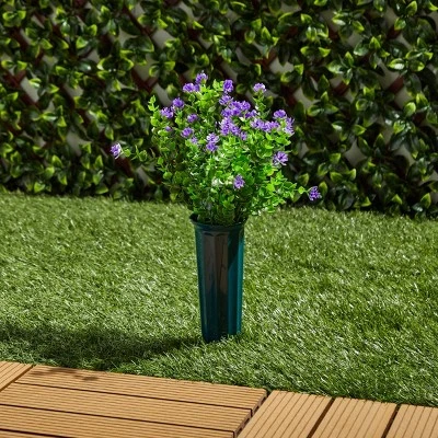 Bright Creations 6 Bundles Purple Artificial Flowers With 2 Cone Vases, Faux Fake Plant For Cemetery, Outdoor Decor (8.6 X 13 In) 3 Bright Creations 6 Bundles Purple Artificial Flowers With 2 Cone Vases, Faux Fake Plant For Cemetery, Outdoor Decor (8.6 X 13 In)