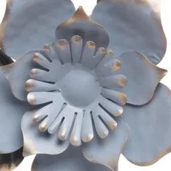 11 X 11.25 Inch Blue Metal Layered Flower Wall Décor - Foreside Home & Garden -Home Shop GUEST c0ce272f 27af 4f04 84a6 428c086afd4a