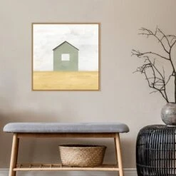 22" X 22" Rural Barn Simplicity II By Courtney Prahl Framed Canvas Wall Art Light Brown - Amanti Art -Home Shop GUEST c22d03f7 4811 40fd bafb c1509bea101d