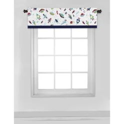 Bacati - Space Multicolor Boys Cotton Window Valance -Home Shop GUEST c254f789 a760 4373 a163 5c6956aa5455