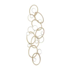 Metal Geometric Wall Decor With Round Mirrored Accents Gold - Olivia & May 9 Metal Geometric Wall Decor With Round Mirrored Accents Gold - Olivia & May -Home Shop GUEST c27751fa f14b 455e 9285 ab7ec418ff70