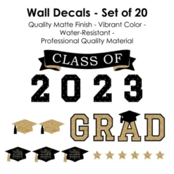 Big Dot Of Happiness Gold Class Of 2023 Graduation Party Wall Decals Set Of 20 13 Big Dot Of Happiness Gold Class Of 2023 Graduation Party Wall Decals Set Of 20 -Home Shop GUEST c2a87af6 3a5f 4084 99ef be6c771613c4