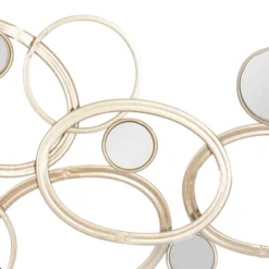 Metal Geometric Wall Decor With Round Mirrored Accents Gold - Olivia & May 8 Metal Geometric Wall Decor With Round Mirrored Accents Gold - Olivia & May -Home Shop GUEST c2af9ade 266d 4339 99fd f64f6e269f1d