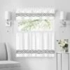 Kate Aurora Pacifico Complete 3 Piece Rod Pocket Embroidered Tier & Valance Kitchen Curtain Set -Home Shop GUEST c2d1e12b 1dd2 4319 93b8 20113e0991b6