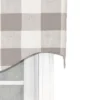 Grande Check Regal Style 3" Rod Pocket Valance 50" X 17" Taupe By RLF Home -Home Shop GUEST c543baf4 be18 47da a440 74c01f569039