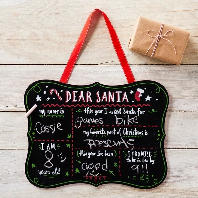 DEMDACO Dear Santa Chalkboard Black 3 DEMDACO Dear Santa Chalkboard Black
