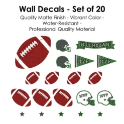 Big Dot Of Happiness End Zone - Football - Peel And Stick Sports Decor Vinyl Wall Art Stickers - Wall Decals - Set Of 20 -Home Shop GUEST c59baca0 6aab 4939 b8d6 5cd69a9a910d