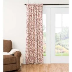 Botanical Toile Insulated Double-Lined Panel, 42"W X 72"L