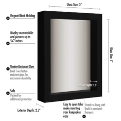Americanflat Shadow Box Frame With Tempered Shatter-resistant Glass - Available In A Variety Of Sizes And Styles