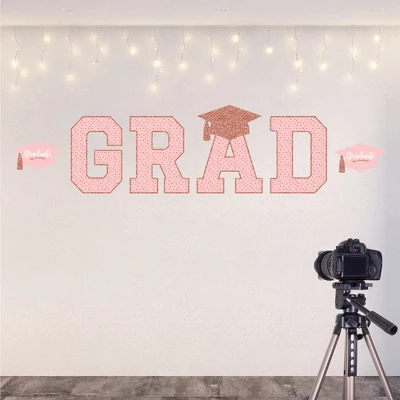 Big Dot Of Happiness Rose Gold Graduation Party Decor - Vinyl Wall Decals - Grad 3 Big Dot Of Happiness Rose Gold Graduation Party Decor - Vinyl Wall Decals - Grad
