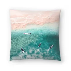 Aerial View Of Surfers On Waves By Tanya Shumkina Throw Pillow - Americanflat -Home Shop GUEST ca35a151 a7a6 4152 8ddf 2a5ff7bcf874