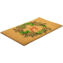 Northlight Natural Coir "Joy" Wreath Christmas Doormat 18" X 30" -Home Shop GUEST cafecc2f 0805 4a88 aa7a 8c37a706e99e