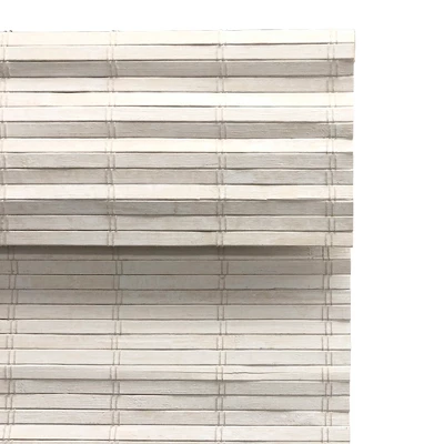 Radiance Brooklyn 23-in Cordless White Distressed Bamboo Roman Shade 4 Radiance Brooklyn 23-in Cordless White Distressed Bamboo Roman Shade - Image 2