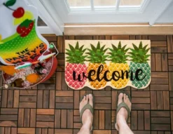 Evergreenful Pineapples Shaped Indoor Outdoor Natural Coir Doormat 1'4"x2'4" Multicolored -Home Shop GUEST cce89a36 2475 4bcc ab6e 5ca2e93caa89