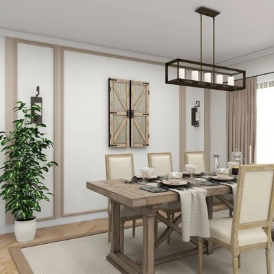 Metal Barn Door Wall Decor Set Of 2 Silver - Olivia & May 16 Metal Barn Door Wall Decor Set Of 2 Silver - Olivia & May - Image 14