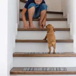 World Rug Gallery Geometric Bohemian Non-Slip Stair Treads -Home Shop GUEST cd906125 78d5 4a97 84c8 95f79473e6dd