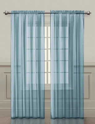 GoodGram 2 Piece Rod Pocket Elegant Sheer Voile Curtain Panels 11 GoodGram 2 Piece Rod Pocket Elegant Sheer Voile Curtain Panels - Image 9