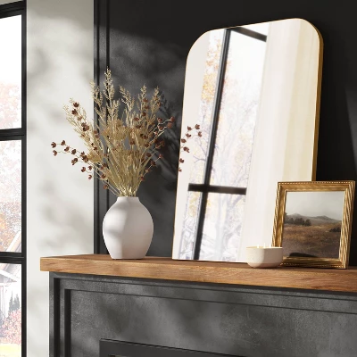 24" X 36" Infinity Mantle Mirror Brass - Threshold™ 3 24" X 36" Infinity Mantle Mirror Brass - Threshold™