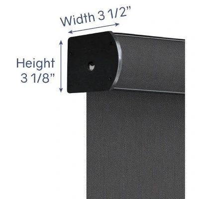 Linen Avenue Cordless Cassette 5% Solar Roller Shade,Black, Charcoal, And White 5 Linen Avenue Cordless Cassette 5% Solar Roller Shade,Black, Charcoal, And White - Image 3