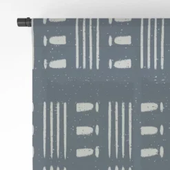 CoastL Studio Mudcloth Classic Blue Single Panel Sheer Window Curtain - Deny Designs -Home Shop GUEST d21df391 bf9a 4a86 9504 d29b2dabad9c