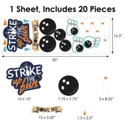 Big Dot Of Happiness Strike Up The Fun - Bowling - Peel And Stick Sports Decor Vinyl Wall Art Stickers - Wall Decals - Set Of 20 13 Big Dot Of Happiness Strike Up The Fun - Bowling - Peel And Stick Sports Decor Vinyl Wall Art Stickers - Wall Decals - Set Of 20 -Home Shop GUEST d2bcdefb f0f3 4895 a8af 21c729b36770