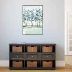 22" X 33" Blue Tree Ridge I By Isabelle Z Framed Canvas Wall Art Gray Wash - Amanti Art -Home Shop GUEST d3423b93 aed9 4f4a bb27 e5485b99a7a2