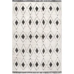 NuLOOM Joanna Diamond Trellis Soft Shag Fringe Area Rug -Home Shop GUEST d41836f3 9305 4165 805f 736228cd25c6