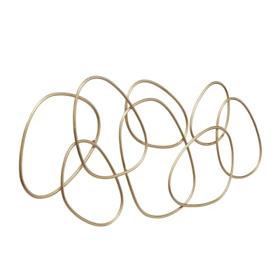 Metal Abstract Wall Decor Gold - CosmoLiving By Cosmopolitan 3 Metal Abstract Wall Decor Gold - CosmoLiving By Cosmopolitan