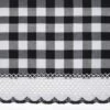 Kate Aurora Complete 3 Piece Country Farmhouse Plaid Gingham Black & White Buffalo Check Kitchen Curtain Tier & Valance Set -Home Shop GUEST d5224326 107c 4f0b b6a8 63a9818fad50