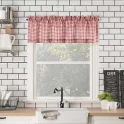 Parkham Farmhouse Plaid Rod Pocket Semi-Sheer Kitchen Curtain Valance And Tiers Set - No. 918 17 Parkham Farmhouse Plaid Rod Pocket Semi-Sheer Kitchen Curtain Valance And Tiers Set - No. 918 -Home Shop GUEST d5bf4cca 5389 42ba 93b4 ca0929a21684